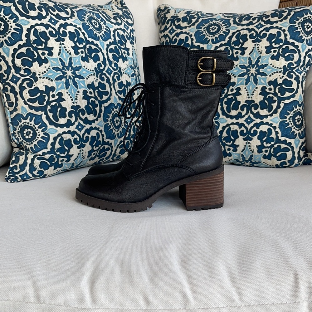 Lucky Brand Leather Side Zip Boots - NWOT - Picture 3 of 8